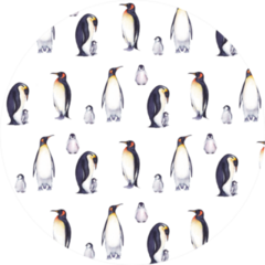 Marine Seamless Pattern With Illustrations Of Penguins Sticker