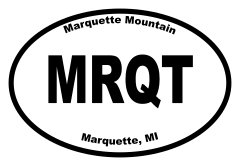 Marquette Mountain Oval Sticker
