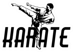 Martial Art Karate Sport Symbol Illustration Sticker
