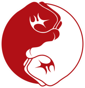Martial Arts Fists Making The Yin Yang Sticker