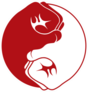 Martial Arts Fists Making The Yin Yang Sticker
