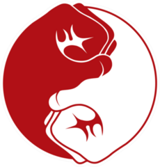 Martial Arts Fists Making The Yin Yang Sticker