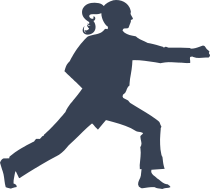 Martial Arts Karate Girl Sticker