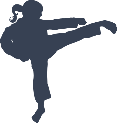 Martial Arts Karate Small Girl Sticker