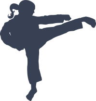 Martial Arts Karate Small Girl Sticker