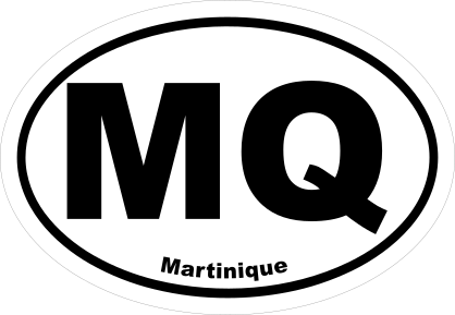 Martinique Mq Oval Sticker
