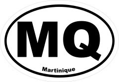 Martinique Mq Oval Sticker