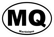 Martinique Mq Oval Sticker