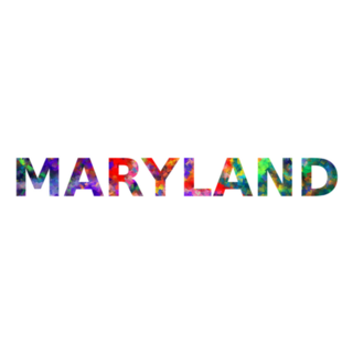 Maryland Colorful Typography Sticker