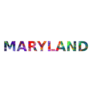 Maryland Colorful Typography Sticker