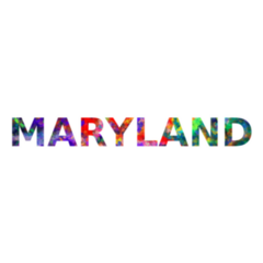 Maryland Colorful Typography Sticker
