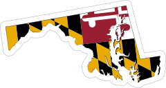Maryland Flag State Sticker
