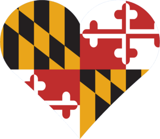 Maryland Heart Flag Sticker