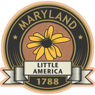 Maryland Little America Illustration Sticker