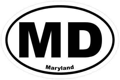 Maryland Md Oval Sticker