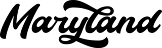 Maryland Modern Calligraphy Sticker