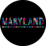 Maryland. Multicolor Doodle Lettering Sticker