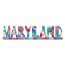 Maryland Multicolor Illustrated Lettering Sticker