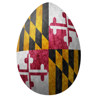 Maryland State Flag Easter Egg Sticker