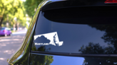 Maryland State Sticker on a Rear Car Window (New) example