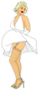 Marylin Monroe Famous Pose Sticker