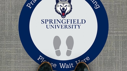 Mascot Branded University Floor Sticker