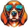 Mascot Cool Beagle Sticker