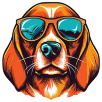 Mascot Cool Beagle Sticker
