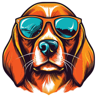 Mascot Cool Beagle Sticker