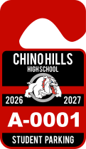 Mascot High School Hang Tag Parking Permit
