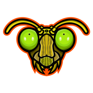 Mascot Icon Head Of A Praying Mantis Sticker