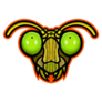 Mascot Icon Head Of A Praying Mantis Sticker