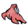 Mascot Icon Long-tusked Walrus Sticker