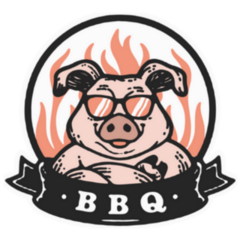 Mascot Of Bbq Pig Sticker