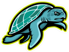 Mascot of Kemps Ridley Sea Turtle Sticker