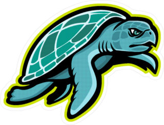 Mascot of Kemps Ridley Sea Turtle Sticker
