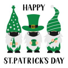 Masked St Patricks Day Gnomes Sticker