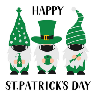 Masked St Patricks Day Gnomes Sticker