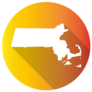 Massachusetts Gradient Color Sticker