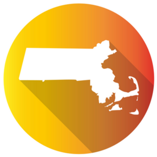 Massachusetts Gradient Color Sticker