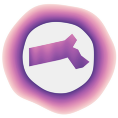 Massachusetts Icon Colorful Gradient Sticker