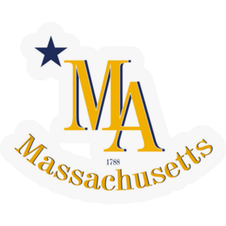 Massachusetts Inscription Founded 1788 Sticker