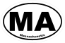 Massachusetts Ma Oval Sticker