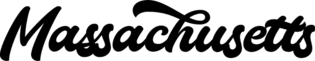 Massachusetts Modern Calligraphy Sticker