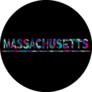 Massachusetts Multicolor Doodle Lettering Sticker