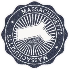 Massachusetts Stamp Travel Sticker