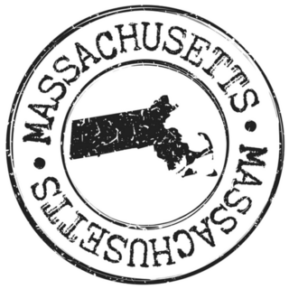 Massachusetts Usa Map Passport Stamp Sticker