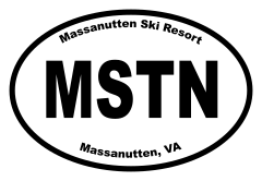 Massanutten Ski Resort Oval Sticker