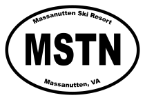 Massanutten Ski Resort Oval Sticker
