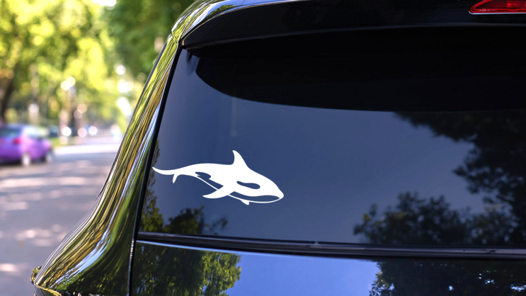 Massive Whale Sticker on a Rear Car Window (New) example